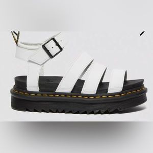 Dr. Martens BLAIRE PLATFORM SANDAL in white/black